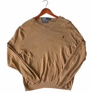 Polo by Ralph Lauren Pima Cotton V Neck Sweater